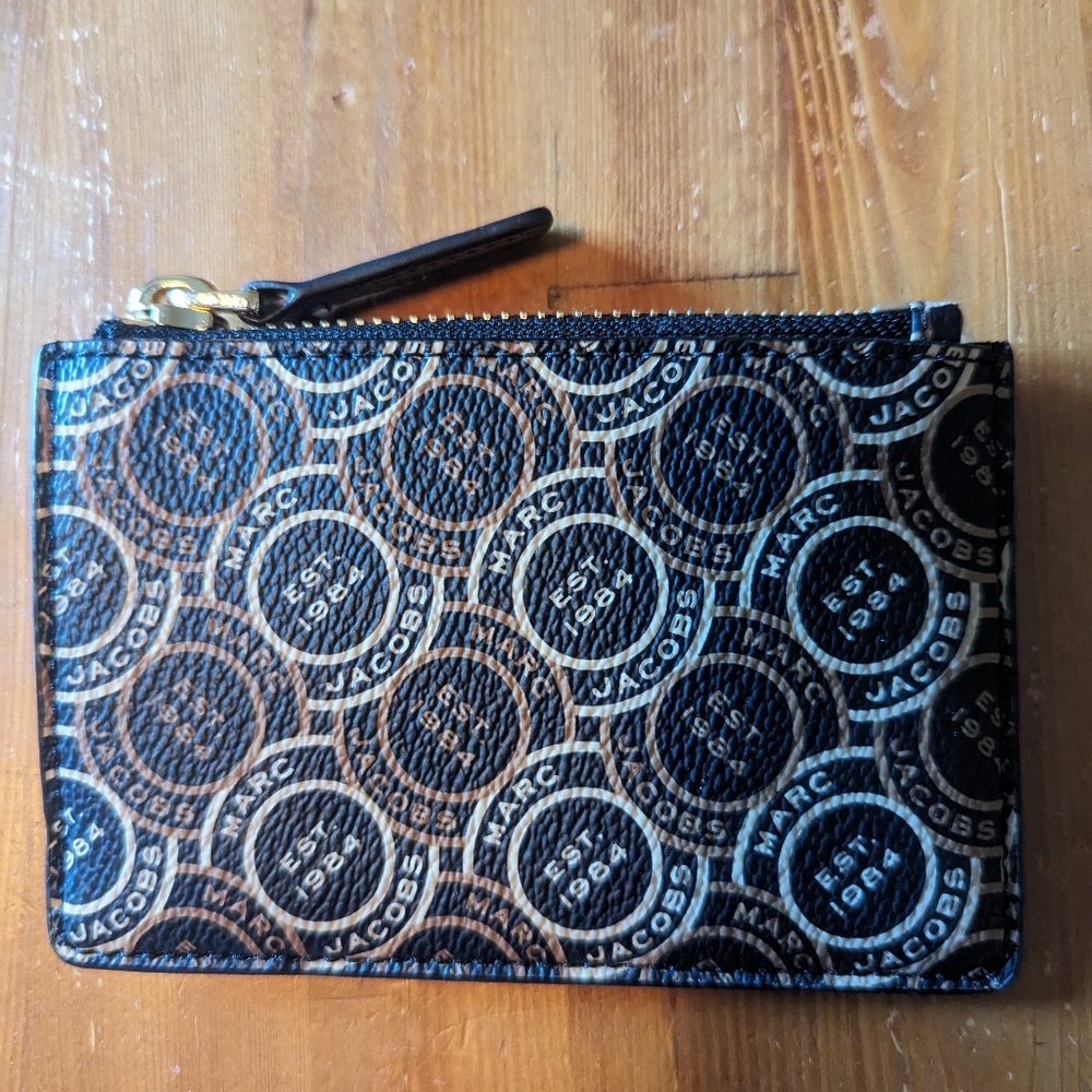 Marc Jacobs Credit Card Holder Wallet Top Zip Snapshot